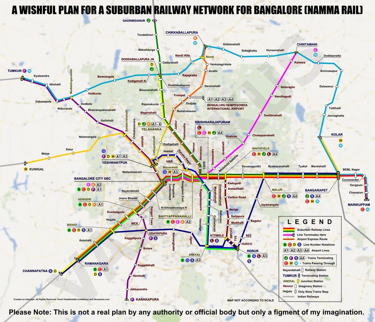 la carte de Bangalore gare