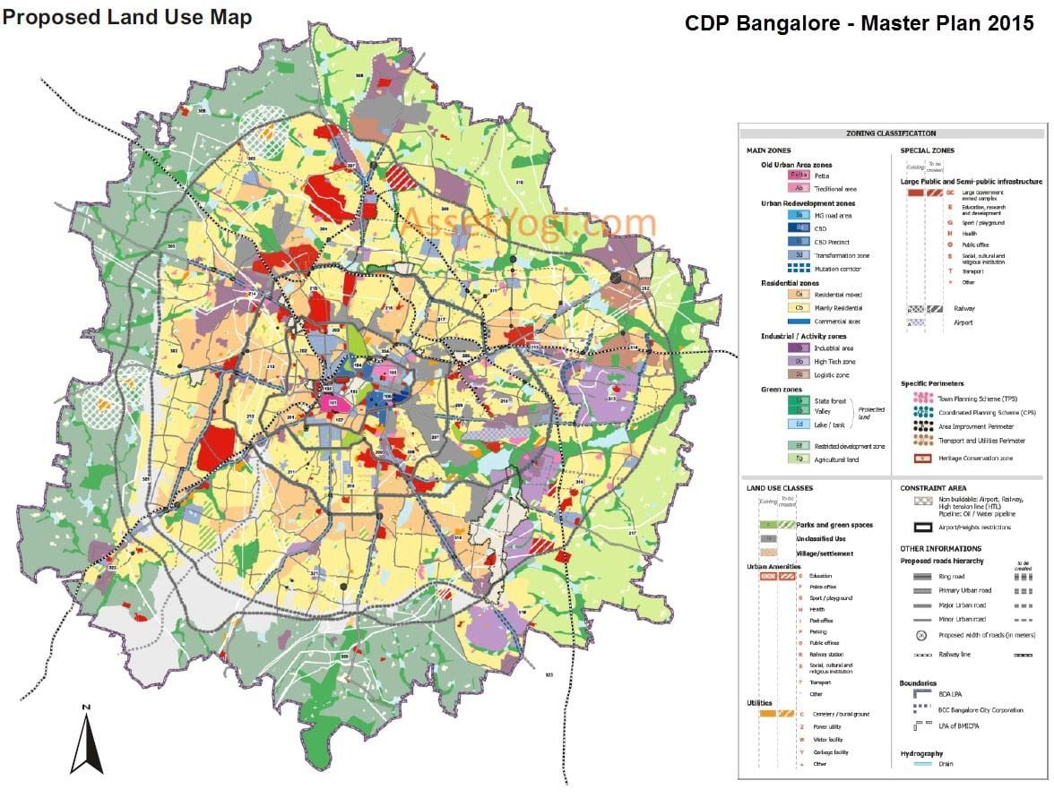 carte d'utilisation des terres Bangalore