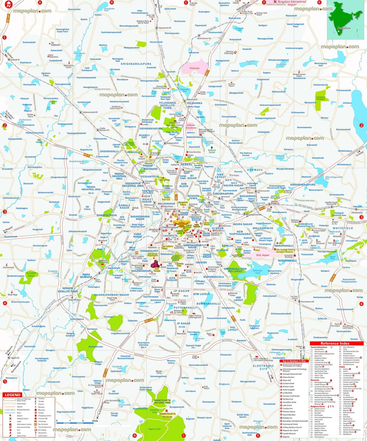 carte de localisation de Bangalore