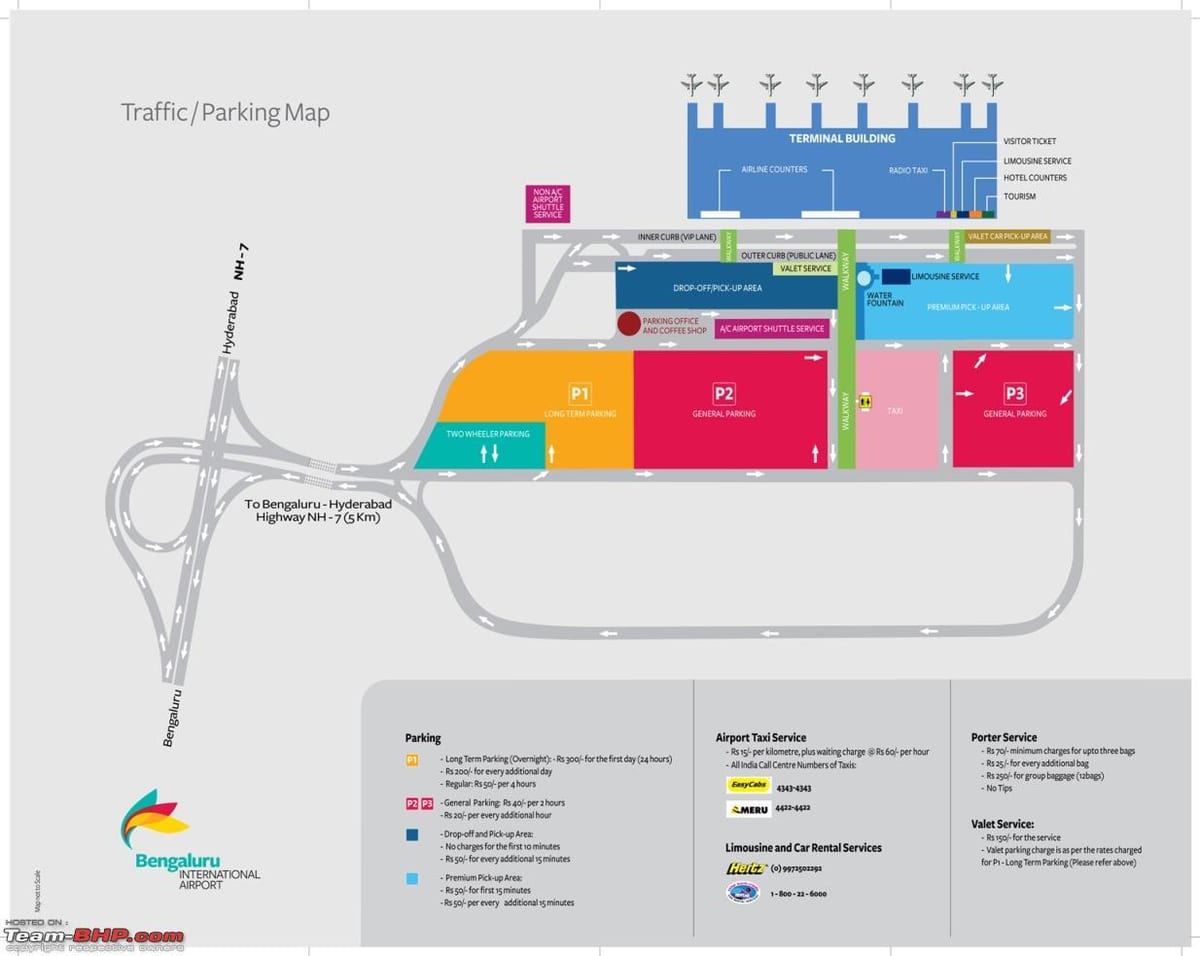 l'aéroport de Bangalore sur la carte