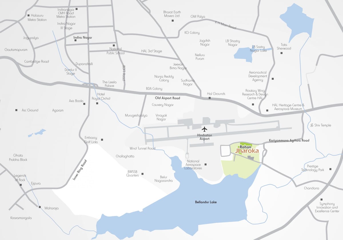 Bellandur la carte de Bangalore