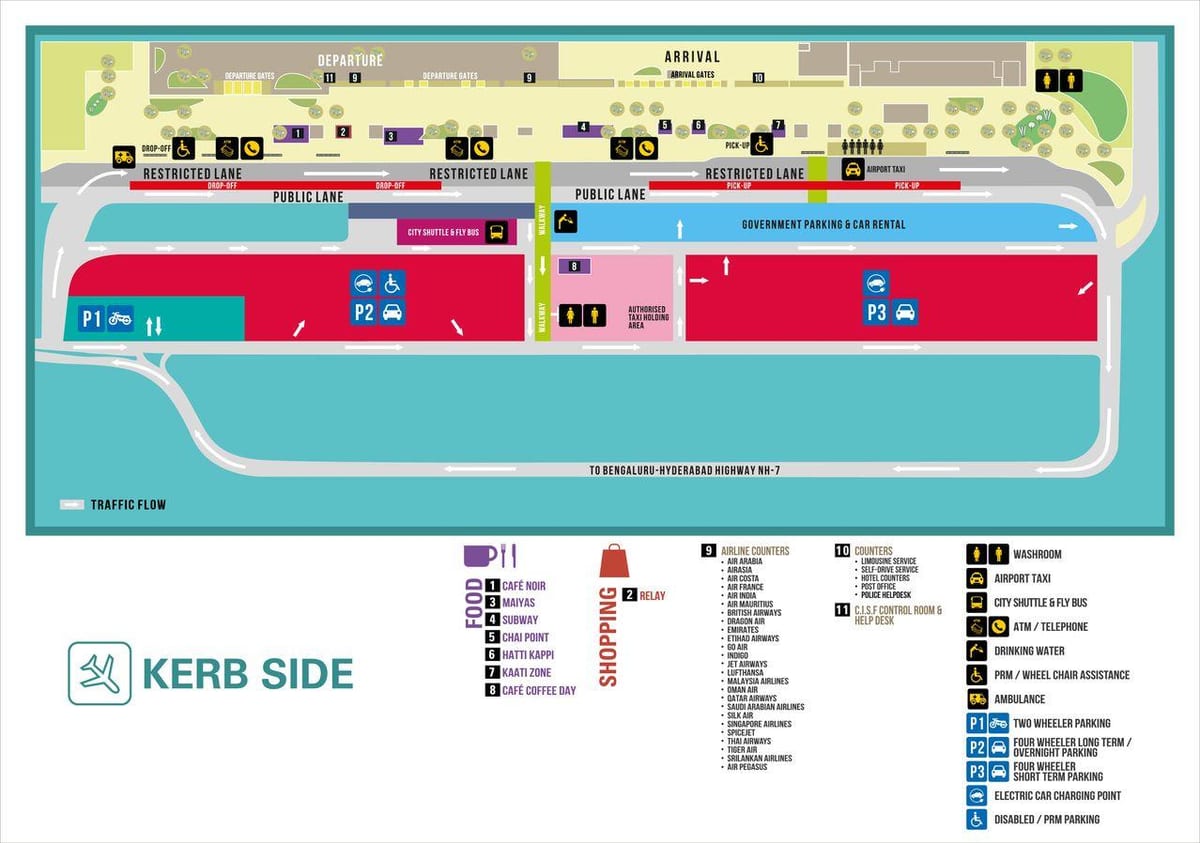 L'aéroport international Kempegowda carte