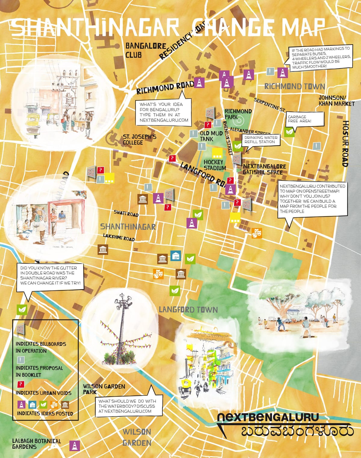 la rue commerciale de Bangalore shopping carte