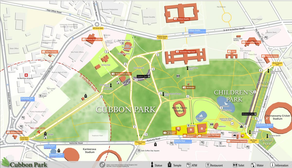 carte de Lalbagh Bangalore