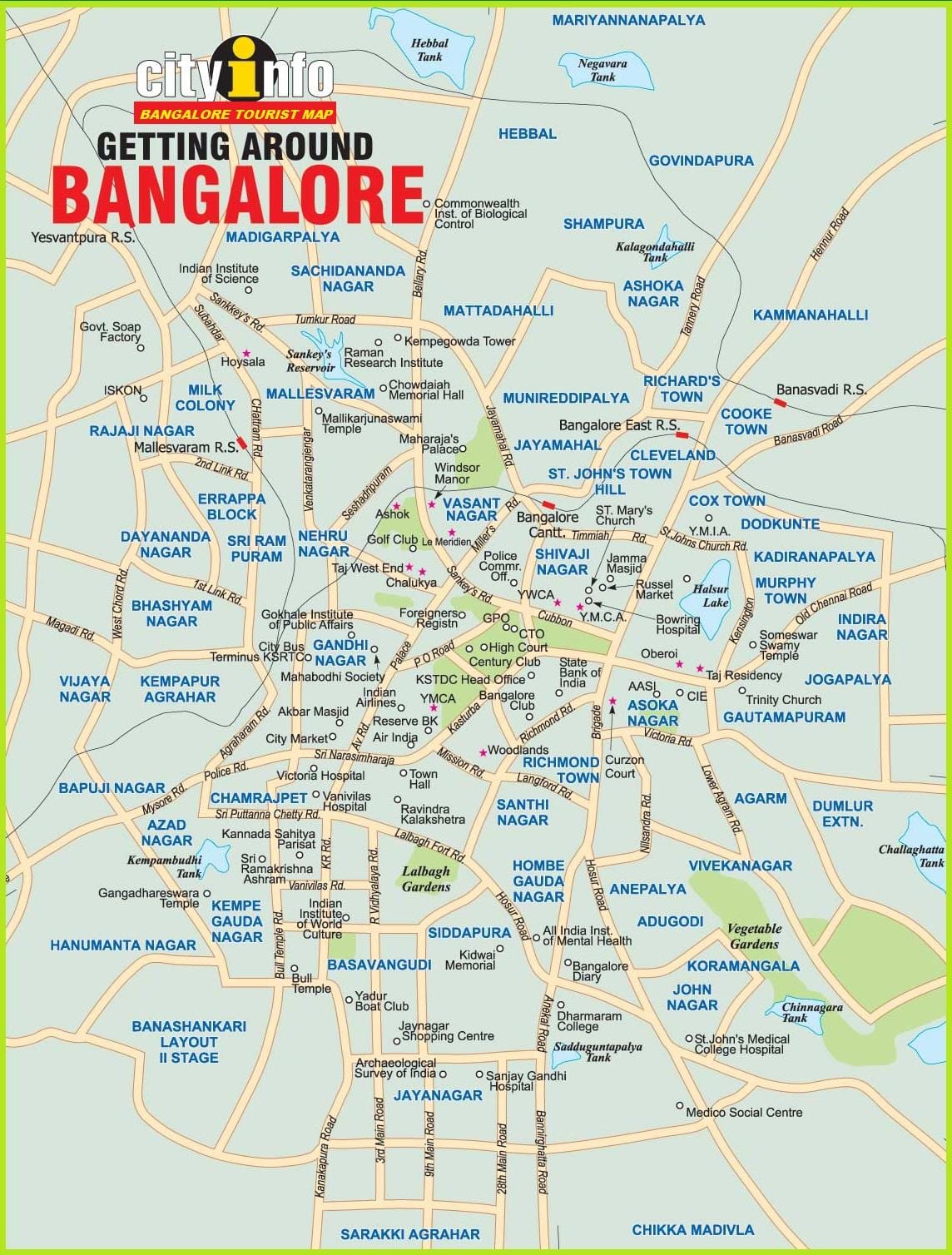 Bangalore dans la carte