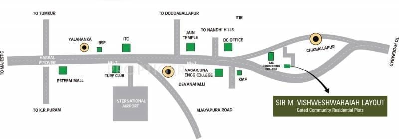 Vishweshwaraya mise en page de la carte
