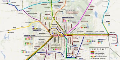 La carte de Bangalore gare
