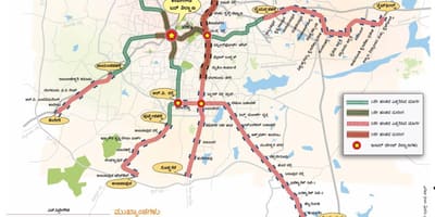Namma de métro de la phase 2 de la carte de l'itinéraire