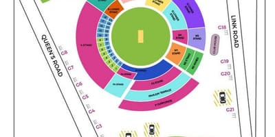 Bangalore stade de cricket sur la carte