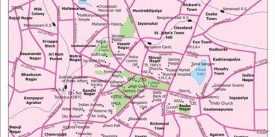 Banglore dans la carte