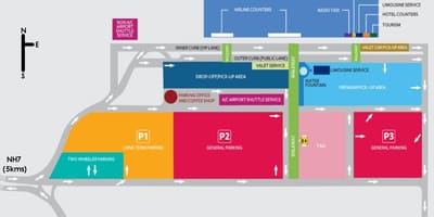 Carte de l'aéroport de Bangalore