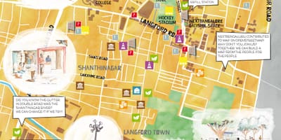 La rue commerciale de Bangalore shopping carte