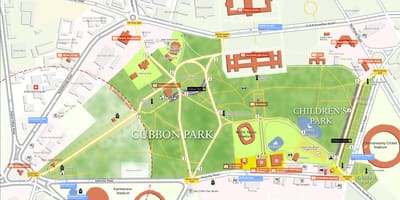 Carte de Lalbagh Bangalore